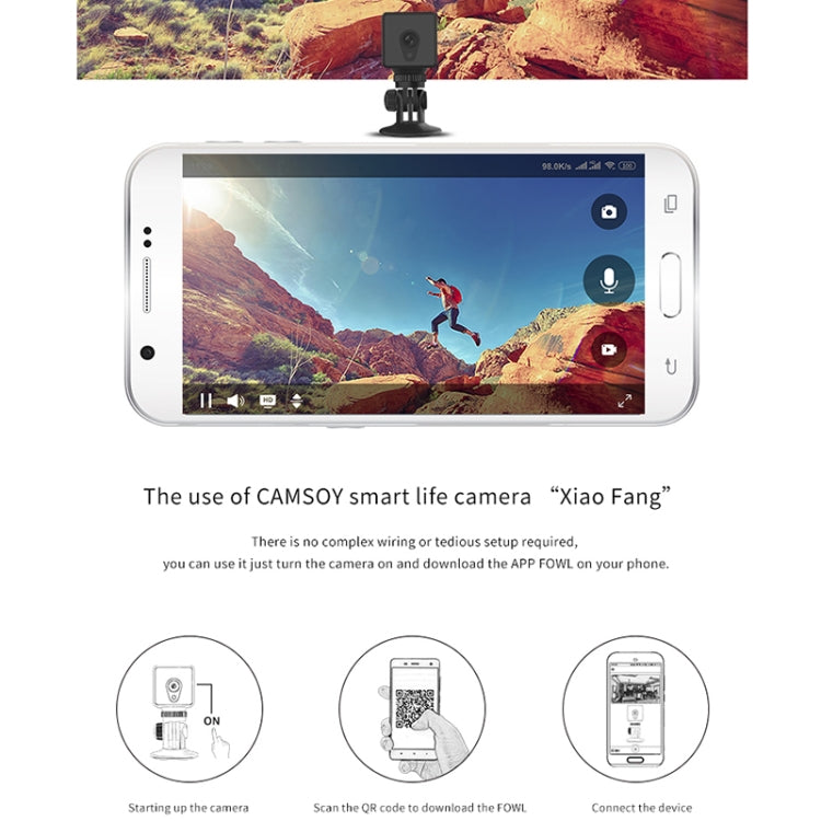 CAMSOY S1T 1080P WiFi Wireless Network Action Camera Wide-angle Recorder (Black)