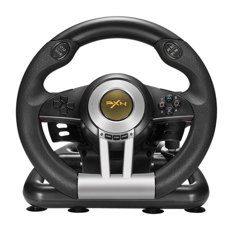 PXN-V3 Racing Game Steering Wheel for PC / PS3 / 4 / xbox one / switch(Black)