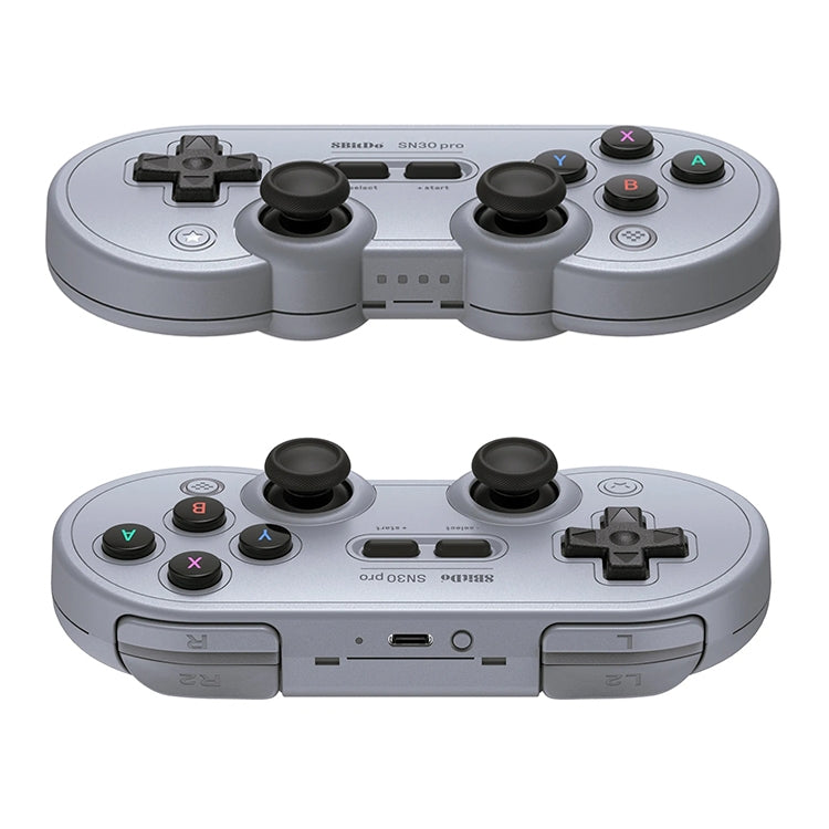 8BitDo SN30 Pro Bluetooth Gamepad Hall Version for Switch / Steam / PC / Android (Grey)