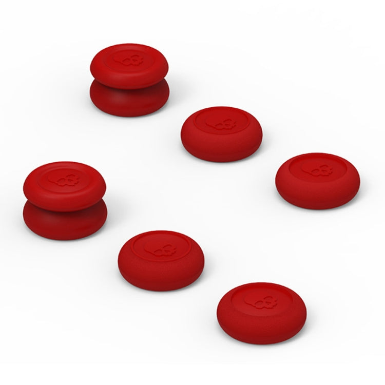 Skull&Co Pro / PS4 Gamepad Rocker Cap Button Cover Thumb Grip Set for Nintendo Switch / Switch Lite / JOYCON(Red)