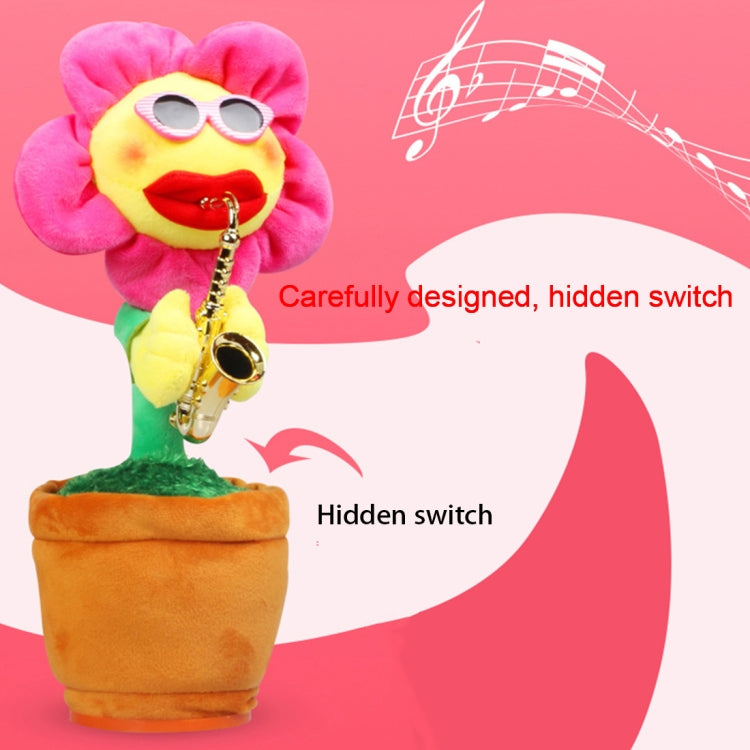 Sunflower Sax Style Bluetooth Plush Children Adult Toy ,Support USB Charging & Battery(Orange)