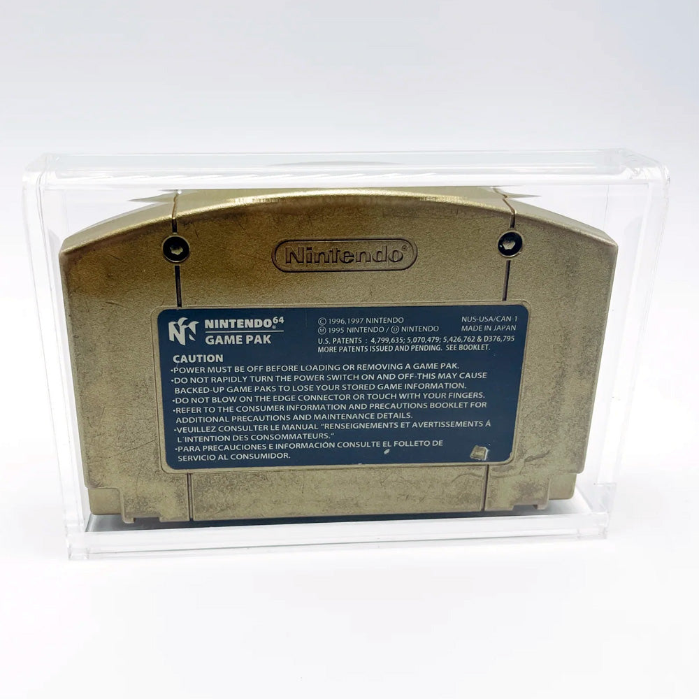 Acrylic Case for N64 Nintendo 64 Standard Video Game Cartridges, 4mm thick, UV Resistant & Magnetic Slide Bottom