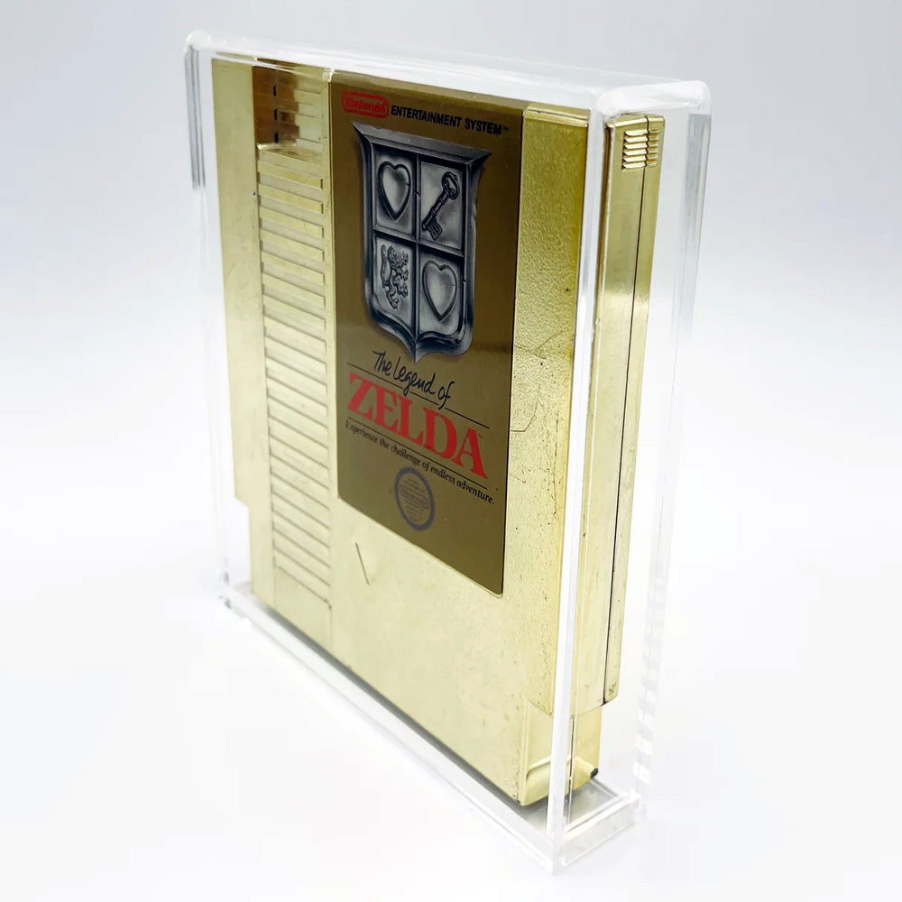 Acrylic Case for NES Nintendo Standard Video Game Cartridges, 4mm thick, UV Resistant & Magnetic Slide Bottom