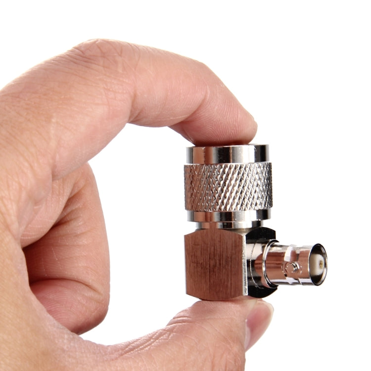 UHF Male to BNC Female Connector, 90 Degree Elbow