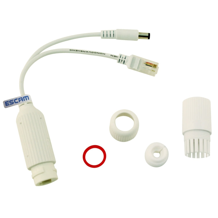 ESCAM POE S2 Data Exchange Cable POE Splitter Connect to POE switch for IP Cameras, Transmission Distance: 30m(White)