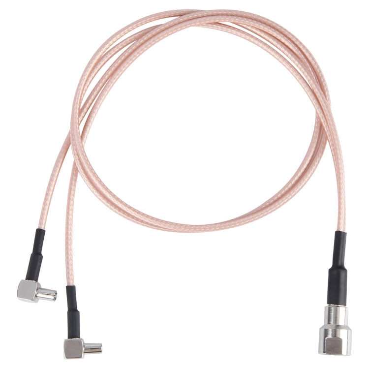 Dual TS9 to RG316 Coaxial RF Connector Cable Extension Cable, Specification: 50 x 50cm
