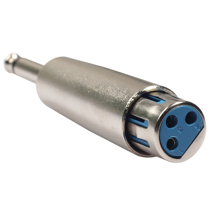 5 PCS LZ1167 6.35mm Single Track Male Head to XRL Female Audio Adapter Plug (Silver)