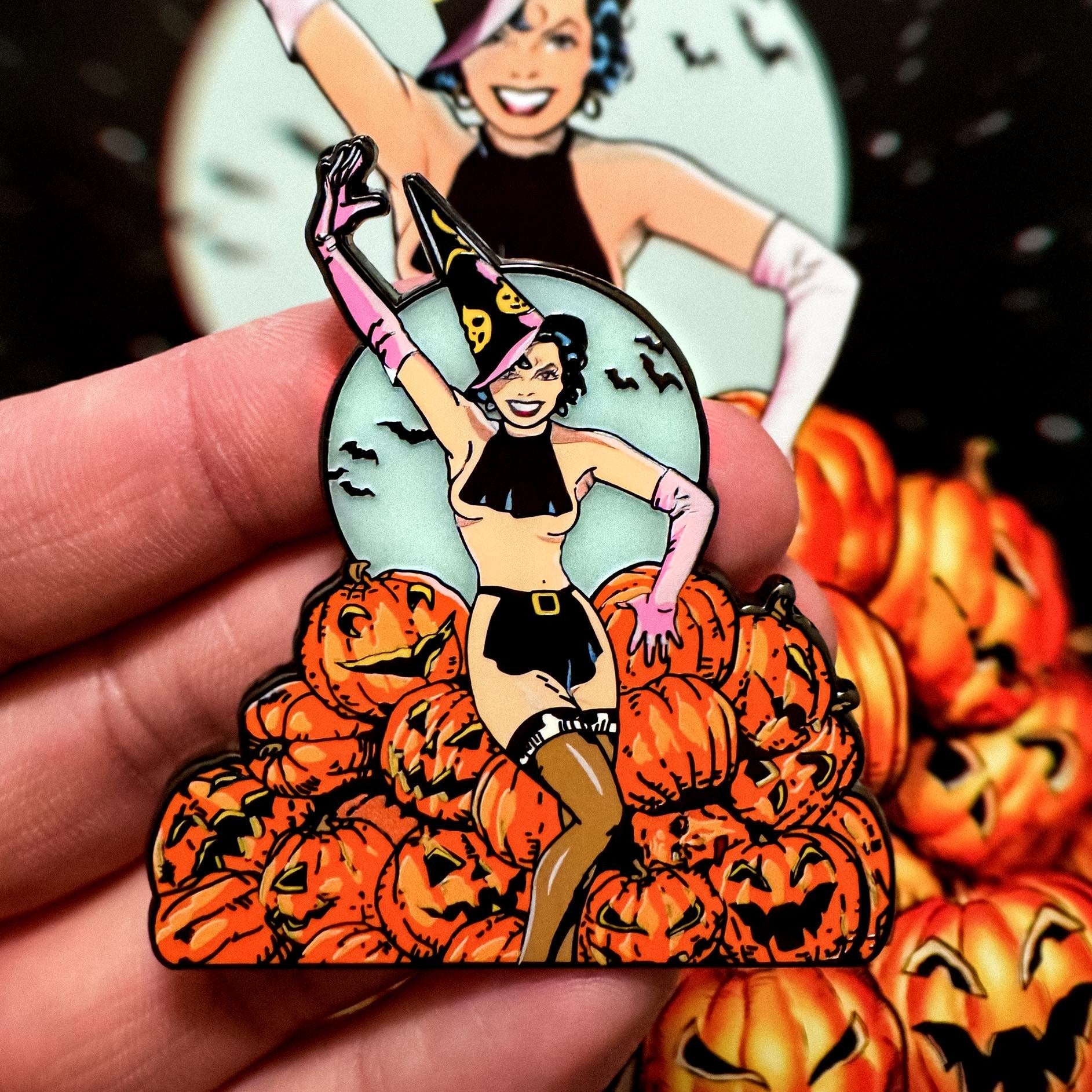 Dave Stevens "Pumpkin Pie" Enamel Pin