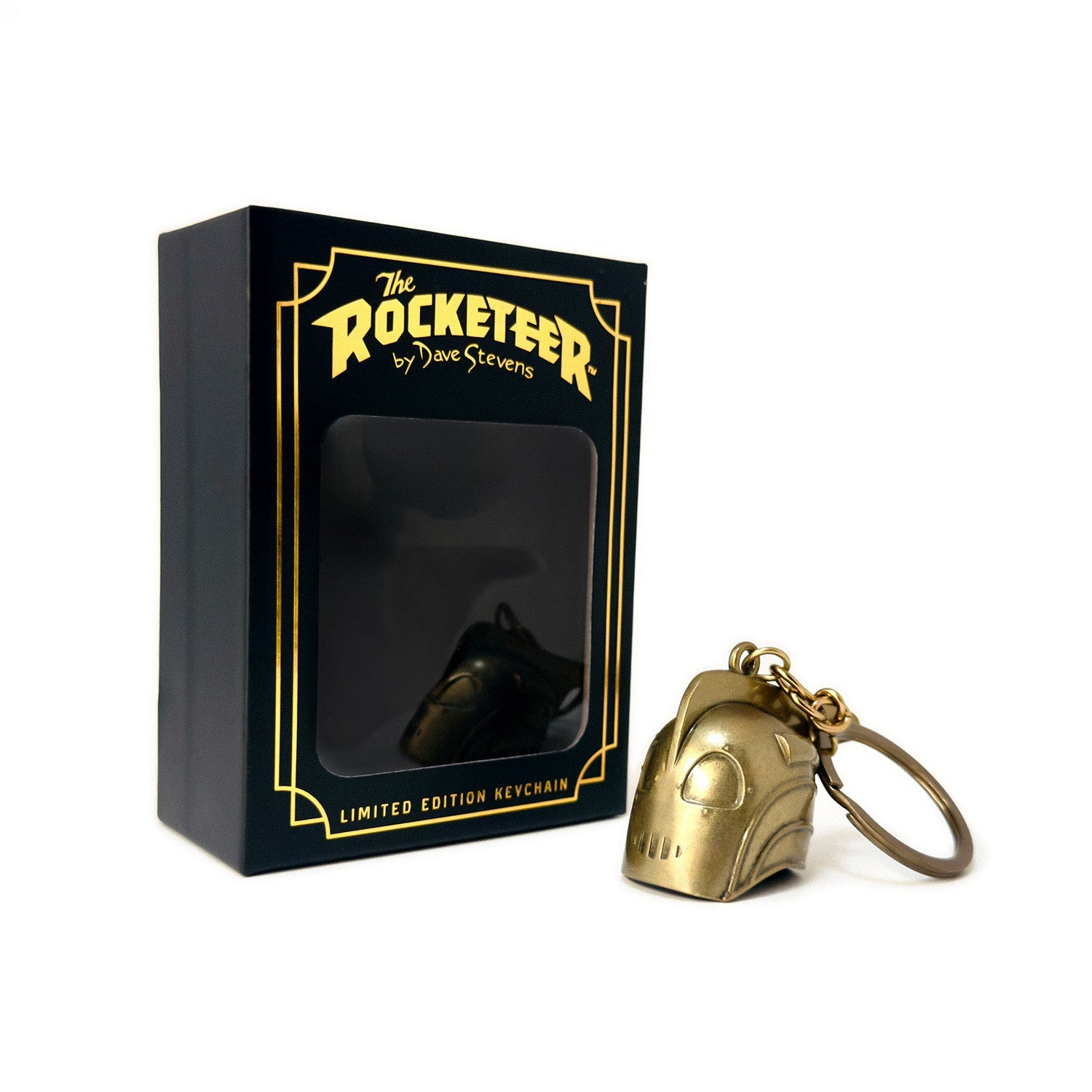 The Rocketeer Helmet Keychain - Antique Gold