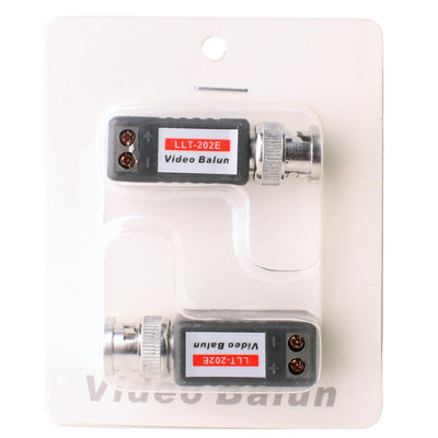 2 PCS 1 Channel Passive Video Balun UTP BNC Cat5 Transceiver(Grey)
