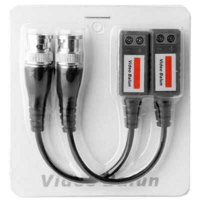 2 PCS 1 Channel Passive Video Transceiver(Grey)