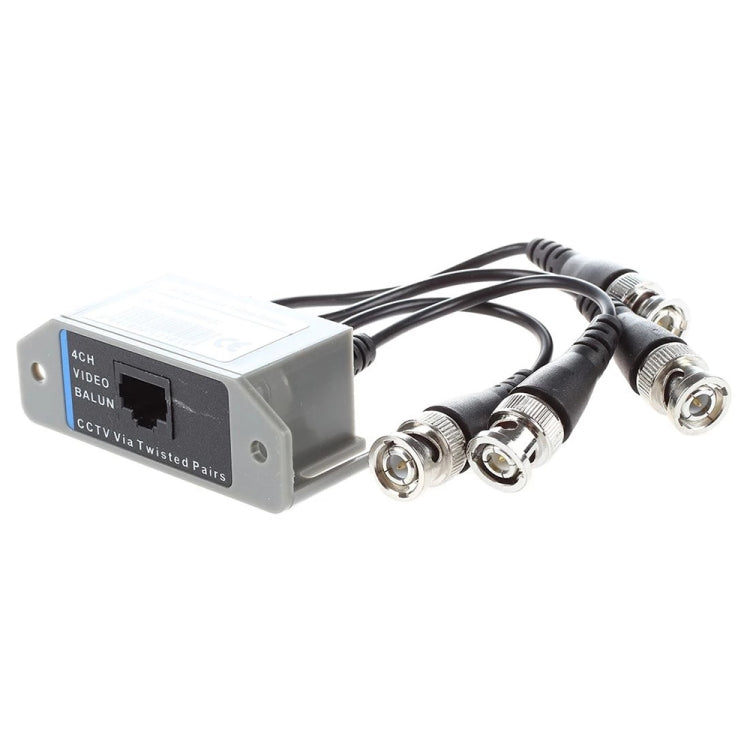 4 Channel Video ( BNC ) to UTP ( RJ45 ) Video Balun