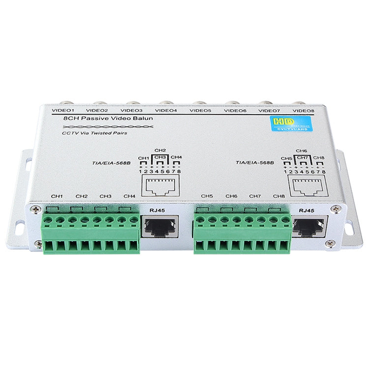 8 Channel Passive UTP Video Balun(Silver)