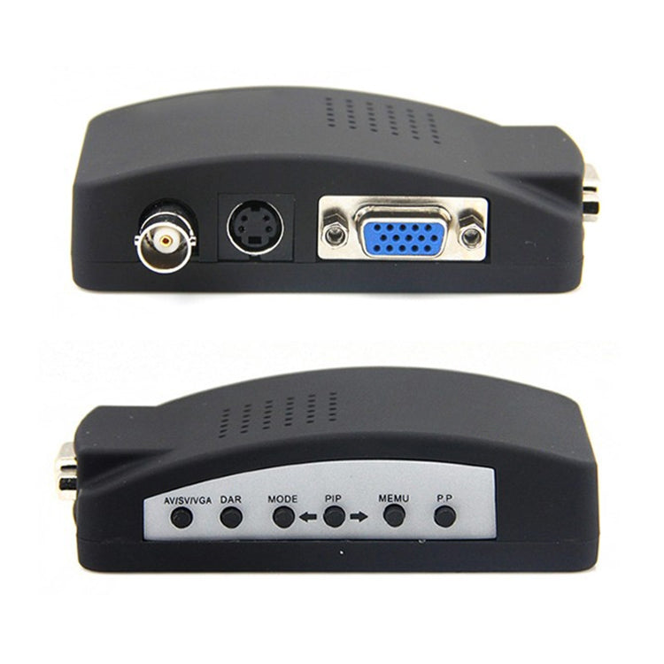 S-Video / BNC to VGA Signal Converter(Black)