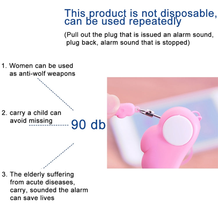 Angel Wing Anti-rape Device Personal Alarm, Self-defense Defend Wolf, Mini Alarm with 90dB Alarm Sound for Girl and Kids (Blue)