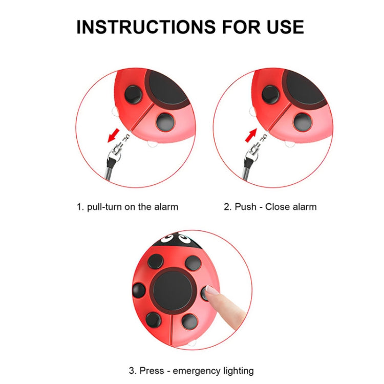 Ladybug Personal Alarm, Self-defense Defend Wolf, Mini Alarm for Girl and Kids(Red)