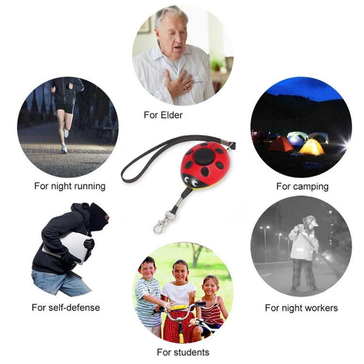 Ladybug Personal Alarm, Self-defense Defend Wolf, Mini Alarm for Girl and Kids(Red)