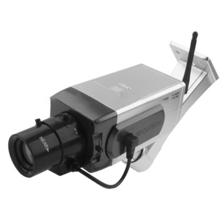 Fake Dummy Wireless Surveillance IR LED Security Camera with 45 Rotation(Silver)