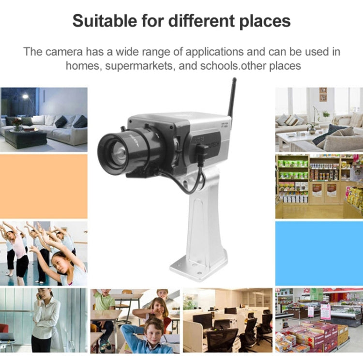 Fake Dummy Wireless Surveillance IR LED Security Camera with 45 Rotation(Silver)