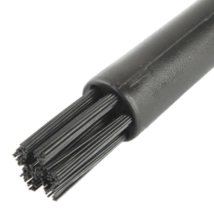 Electronic Component 7 Beam Round Handle Antistatic Cleaning Brush, Length: 12.2cm(Black)
