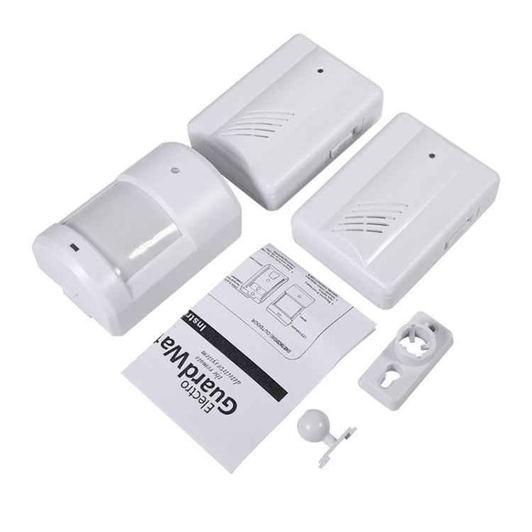 2 to 1 PIR Infrared Sensors Wireless Doorbell Alarm Detector for Home / Office