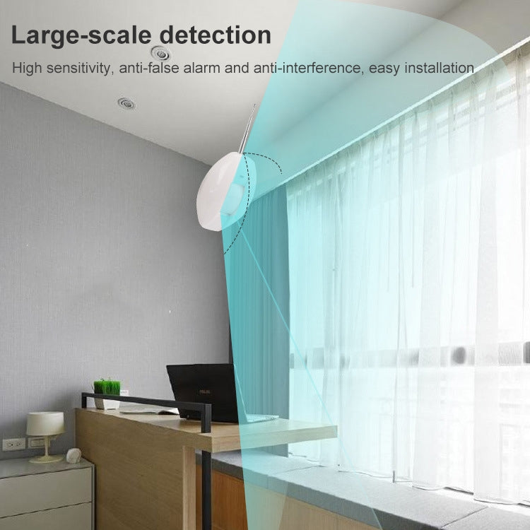 Dual Passive Infrared Detector, Frequency: 433MHZ (Using in S-MDC-0210A/0211/0213/0214/0224/0225/0253/0401/0402)(White)