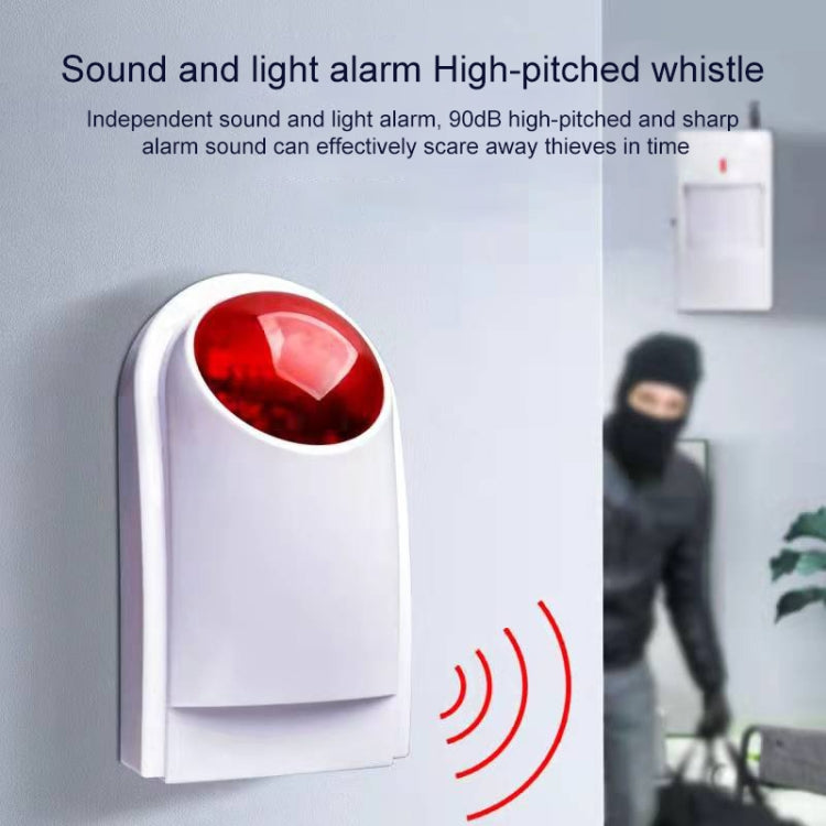 Outdoor Siren with Red Flashlight (PA-100), Can be used 1.2A 12V as a Backup Battery (not include)