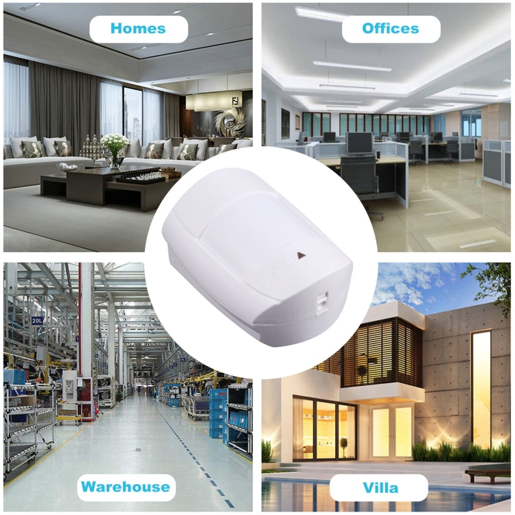 PA-476CH 2 Levels Adjustable PIR Motion Sensor for Home Security(White)