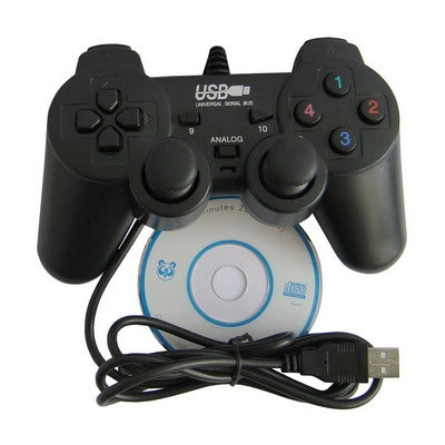 Double Shock PC USB Single Gamepad(Black)