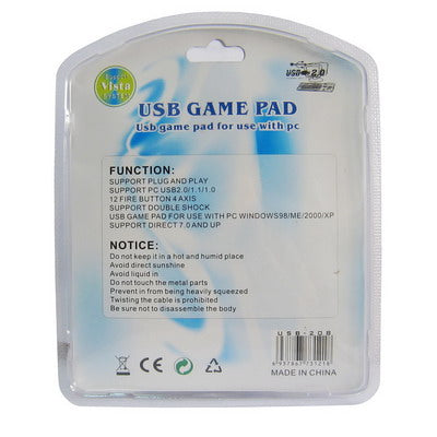 Double Shock PC USB Single Gamepad(Black)