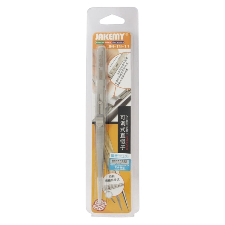 JAKEMY JM-T9-11 Adjustable Straight Tweezers(Silver)