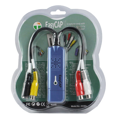 Easycap USB 2.0 Video Capture & Edit with Audio (Supports NTSC/PAL/SECAM, Video format)(Blue)