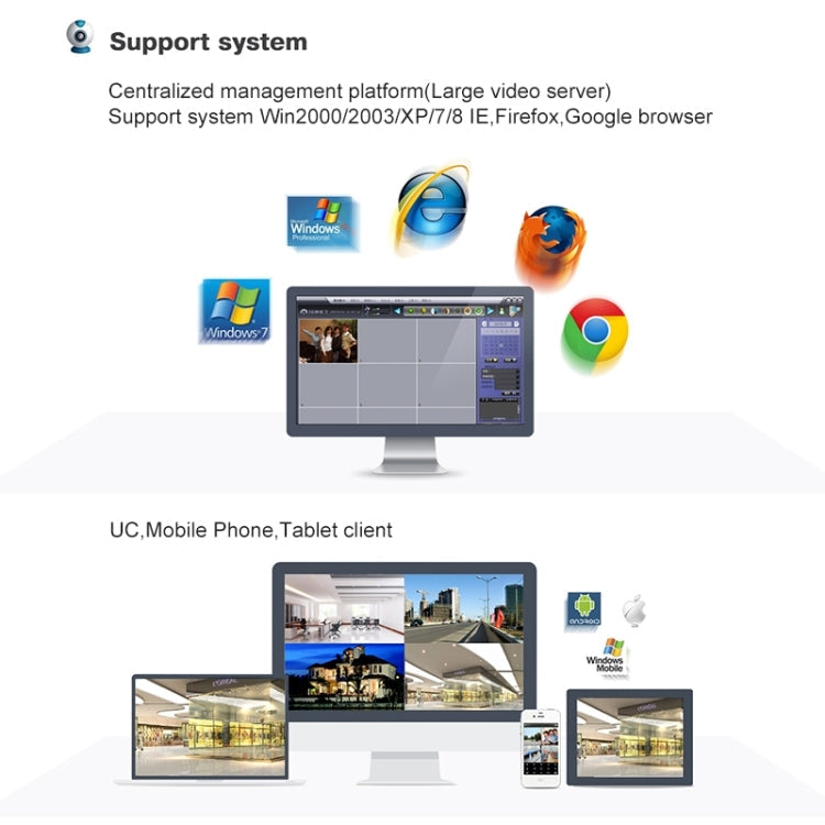 N4B3-Mini/L 4Ch 720P P2P ONVIF 1.0 Mega Pixel IP Camera NVR Kit, Support Night Vision / Motion Detection, IR Distance: 20m