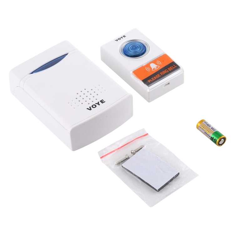 VOYE V006A Home Music Remote Control Wireless Doorbell with 38 Polyphony Sounds(White)