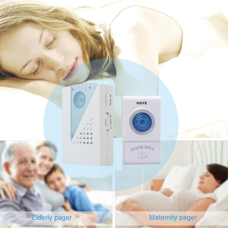 VOYE V001AB Wireless Doorbell with 2 Remote Control(White)