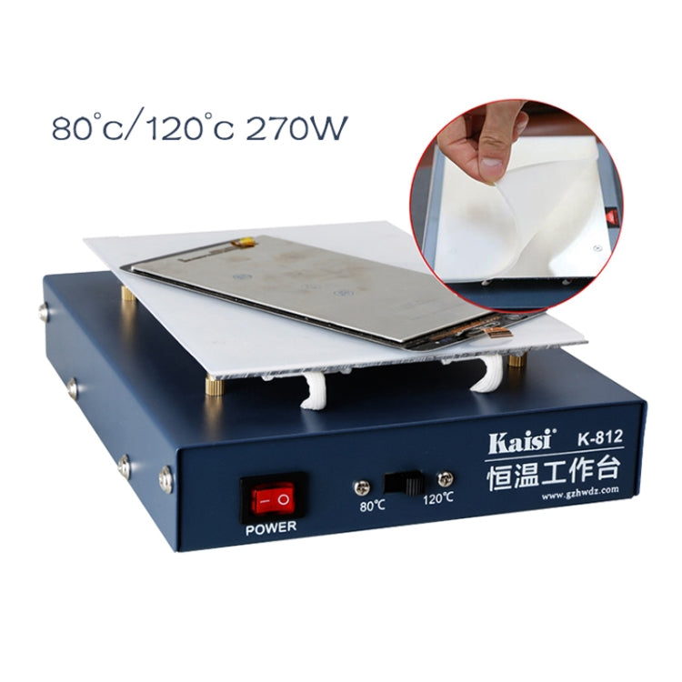 Kaisi K-812 Constant Temperature Heating Plate LCD Screen Open Separator Desoldering Station, EU Plug