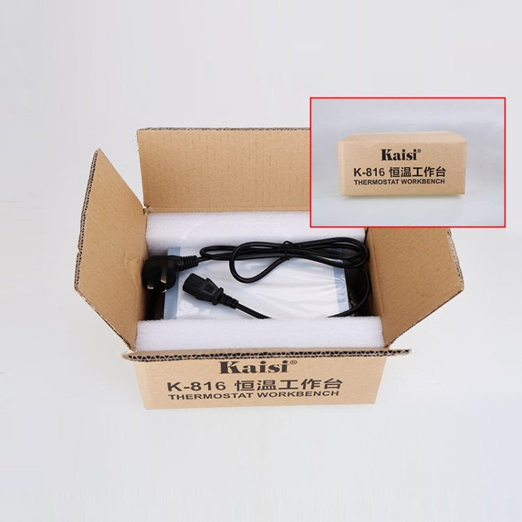Kaisi K-816 Constant Temperature Heating Plate LCD Screen Open Separator Desoldering Station With Silicone Pad, EU Plug