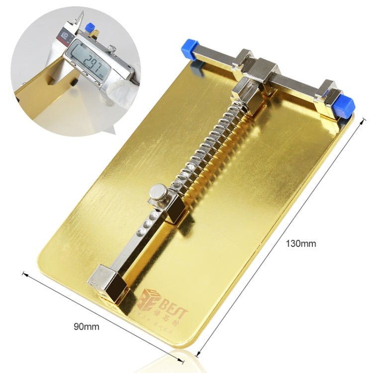 BST- 001C Stainless Steel Circuit Board soldering desoldering PCB Repair Holder Fixtures Cell Phone Repair Tool(Gold)