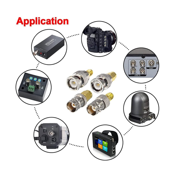 4 in 1 BNC To SMA RF Coaxial Connector Adapter