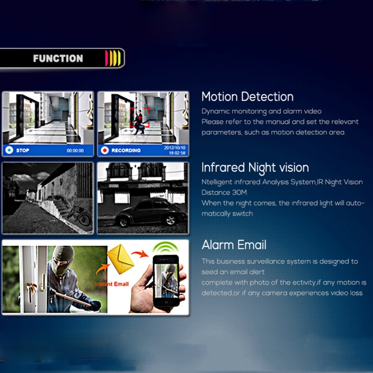 A41U-ZS 5 in 1 4 Channel Dual Stream H.264 1080N  AHD DVR, Support AHD / TVI / CVI / CVBS / IP Signal(Black)