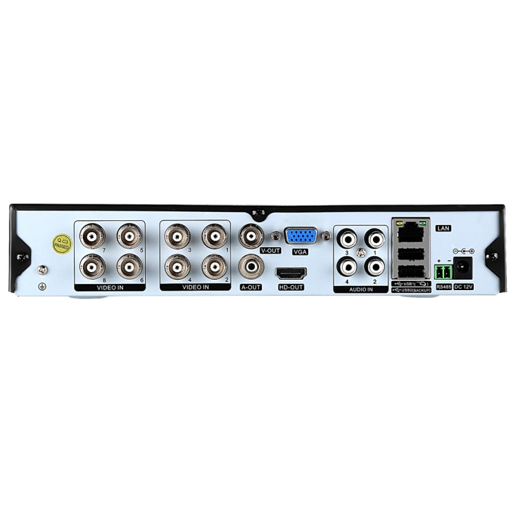A81U-ZS 5 in 1 8 Channel Dual Stream H.264 1080N AHD DVR, Support AHD / TVI / CVI / CVBS / IP Signal(Black)