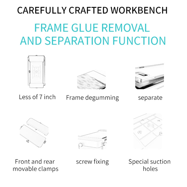 TBK-988Z 7 inch Mobile Phone LCD Separation Built-in Pump Vacuum Manual Separator