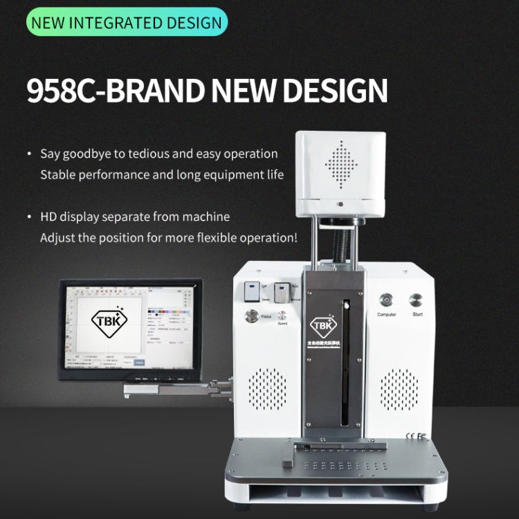 TBK-958C Automatic Laser Marking Screen Separater Repair Machine