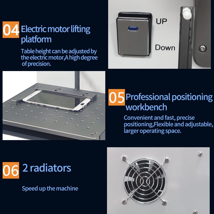 TBK-958A 220V Automatic Laser Cutting Machine Back Glass Remover Laser Separating Engraving Marking Machine