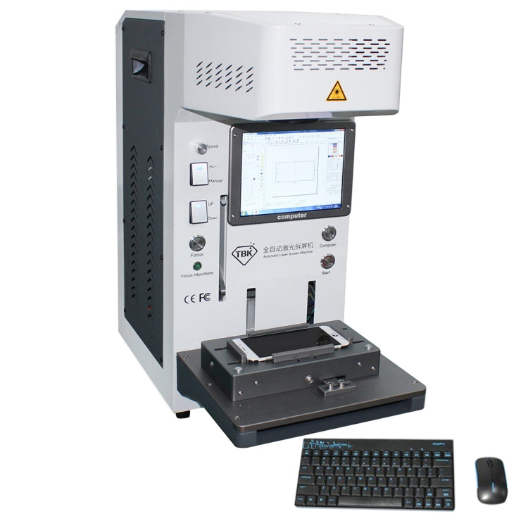 TBK-958A 220V Automatic Laser Cutting Machine Back Glass Remover Laser Separating Engraving Marking Machine