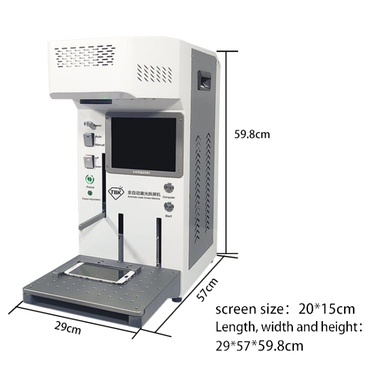 TBK-958A 220V Automatic Laser Cutting Machine Back Glass Remover Laser Separating Engraving Marking Machine