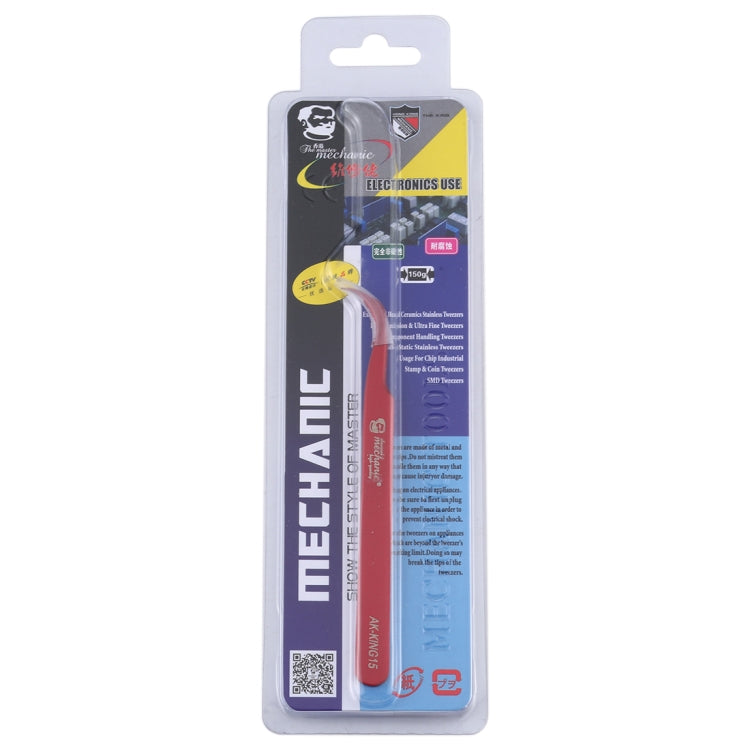 MECHANIC AK-KING15 Curved Tweezers High Tenacity Durable Tweezers