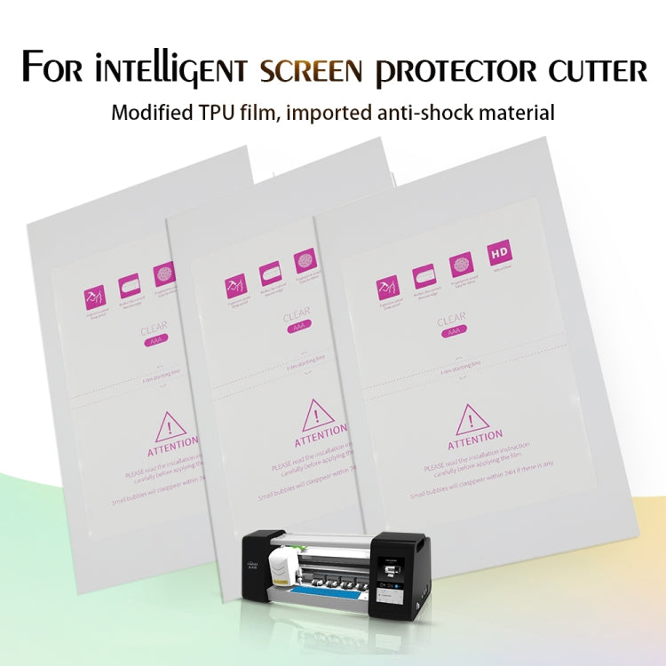 50 PCS F0007 HD TPU Tablet Soft Film Supplies for Protector Cutter