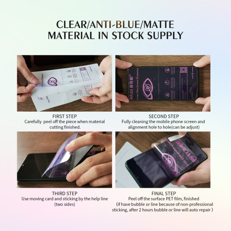 50 PCS F0007 HD TPU Tablet Soft Film Supplies for Protector Cutter