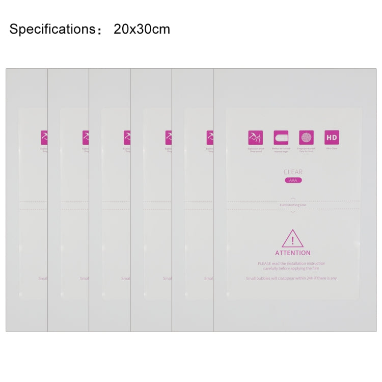 50 PCS F0007 HD TPU Tablet Soft Film Supplies for Protector Cutter